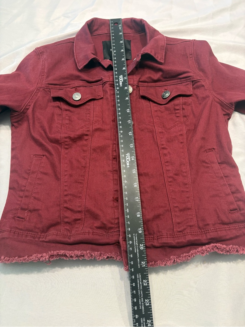 Nine West Raspberry Red Denim Jacket - Picture 8 of 9